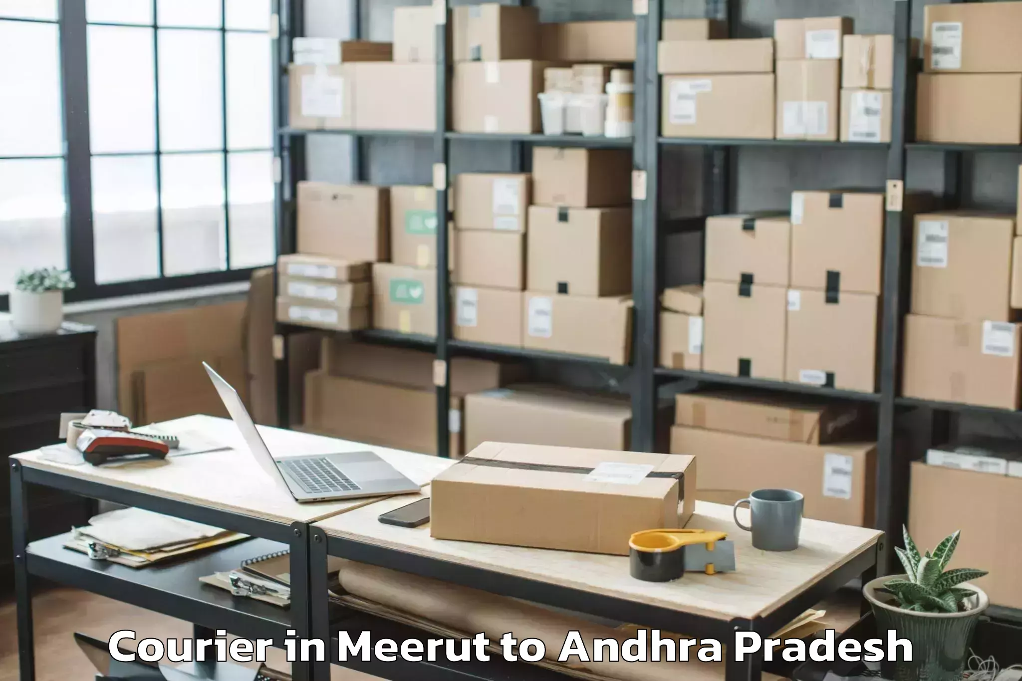 Leading Meerut to Chejerla Courier Provider